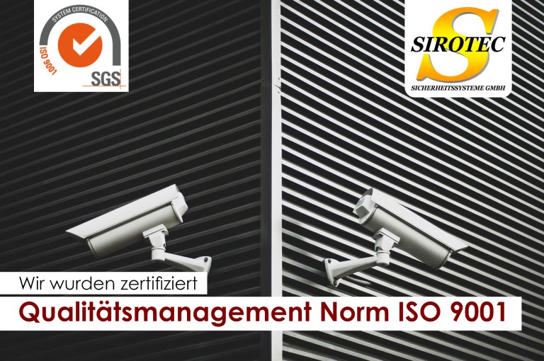 Sirotec Sicherheitssysteme GmbH ISO 9001 zertifiziert